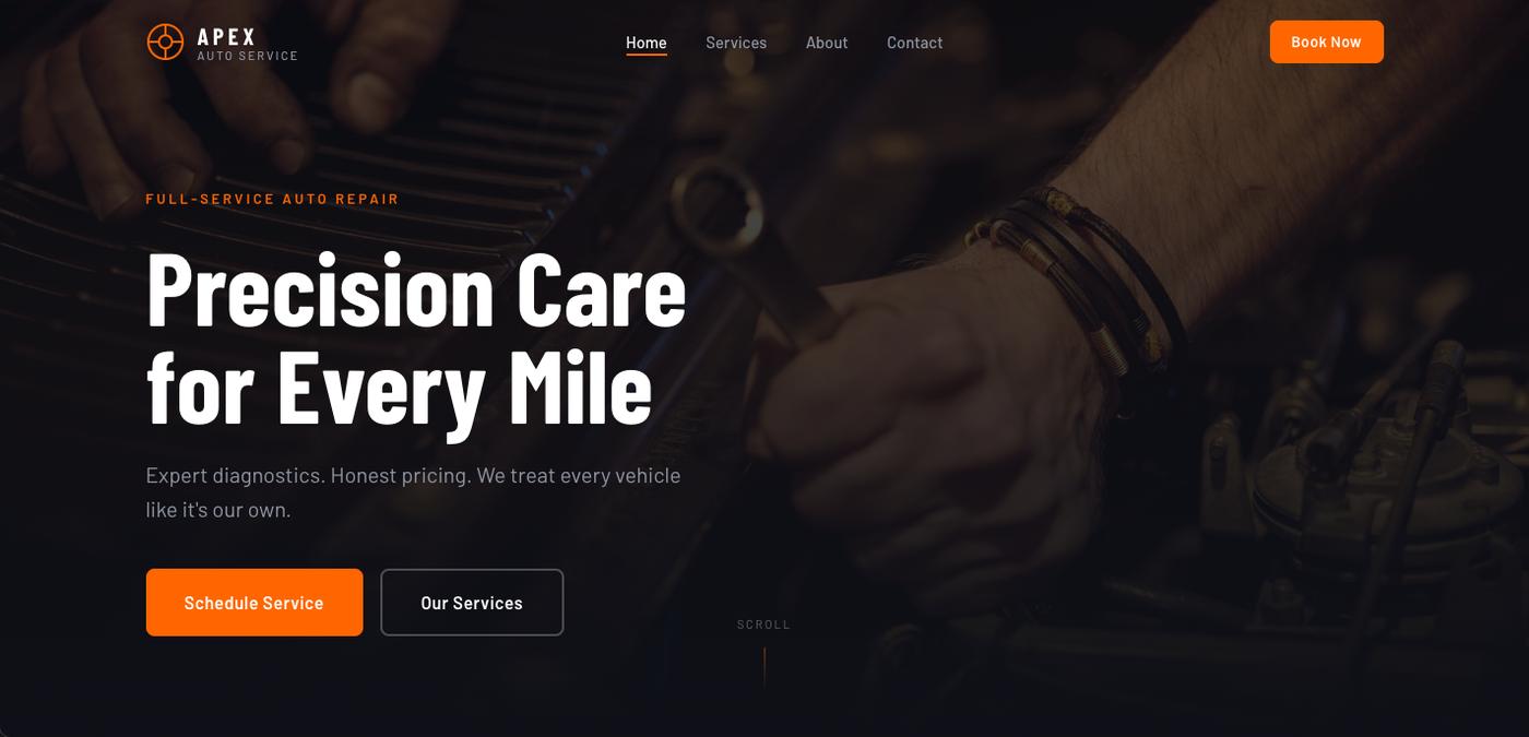 Apex Auto Service website